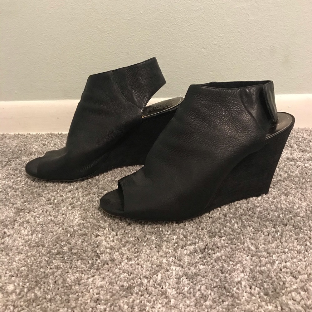 Vince Camuto Leather Wedge Booties size 10m